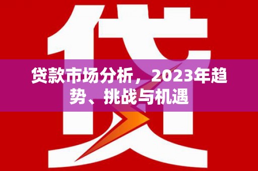 荥经贷款市场分析，2023年趋势、挑战与机遇