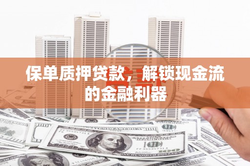荥经保单质押贷款，解锁现金流的金融利器