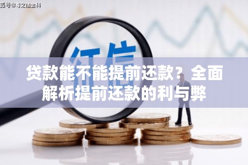荥经贷款能不能提前还款？全面解析提前还款的利与弊