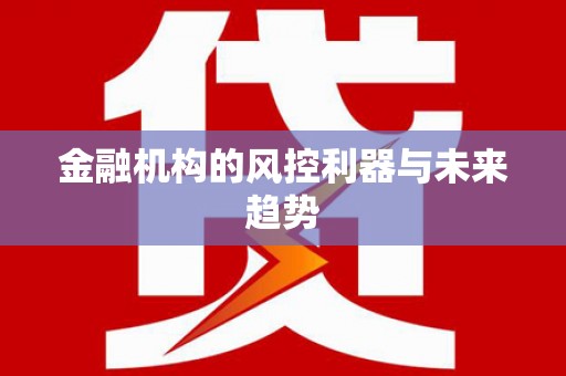 荥经金融机构的风控利器与未来趋势