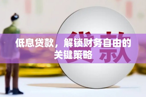 荥经低息贷款，解锁财务自由的关键策略