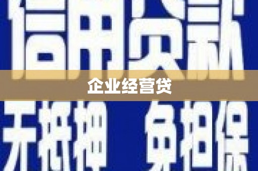 荥经企业经营贷