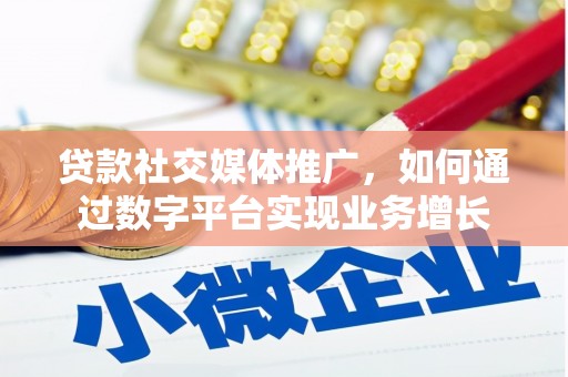 荥经贷款社交媒体推广，如何通过数字平台实现业务增长