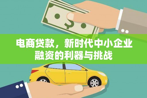 荥经电商贷款，新时代中小企业融资的利器与挑战
