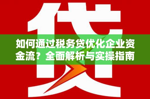 荥经如何通过税务贷优化企业资金流？全面解析与实操指南