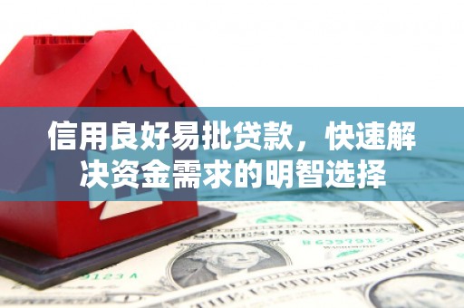 荥经信用良好易批贷款，快速解决资金需求的明智选择