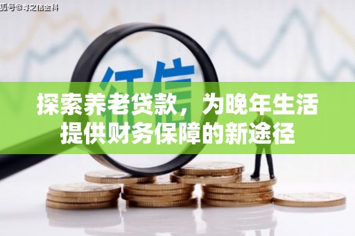 荥经探索养老贷款，为晚年生活提供财务保障的新途径
