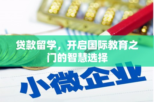 荥经贷款留学，开启国际教育之门的智慧选择
