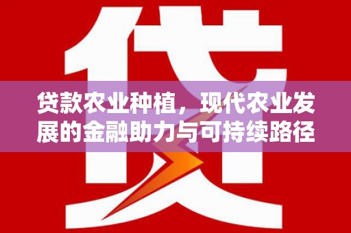 荥经贷款农业种植，现代农业发展的金融助力与可持续路径