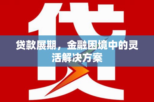 荥经贷款展期，金融困境中的灵活解决方案