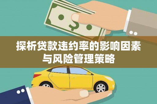 荥经探析贷款违约率的影响因素与风险管理策略