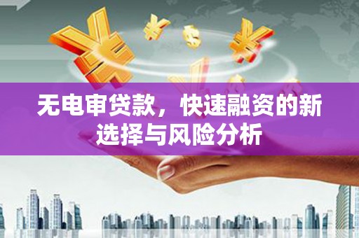 荥经无电审贷款，快速融资的新选择与风险分析
