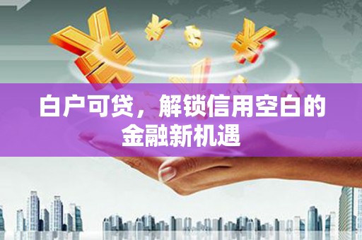 荥经白户可贷，解锁信用空白的金融新机遇