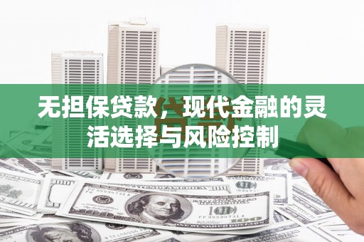 荥经无担保贷款，现代金融的灵活选择与风险控制