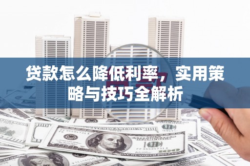 荥经贷款怎么降低利率，实用策略与技巧全解析