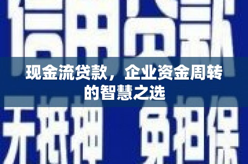 荥经现金流贷款，企业资金周转的智慧之选