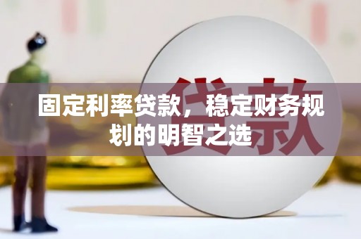 荥经固定利率贷款，稳定财务规划的明智之选