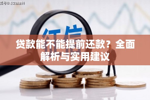荥经贷款能不能提前还款？全面解析与实用建议