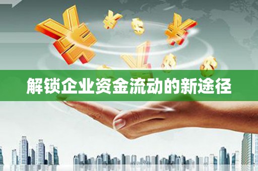 荥经解锁企业资金流动的新途径