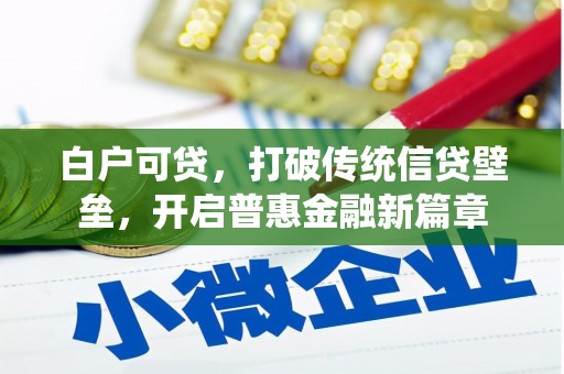 荥经白户可贷，打破传统信贷壁垒，开启普惠金融新篇章