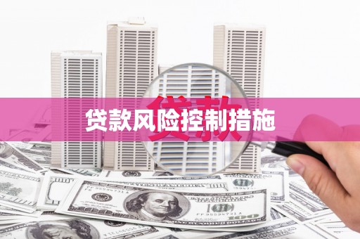 荥经贷款风险控制措施