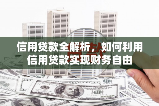 荥经信用贷款全解析，如何利用信用贷款实现财务自由